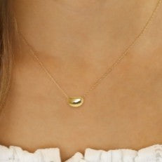Yellow Gold Bean Pendant