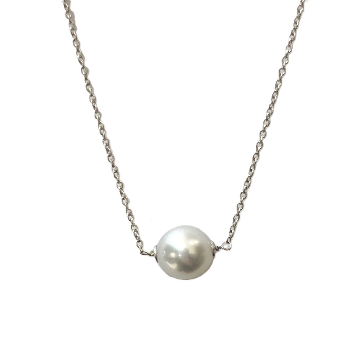 Sterling Silver Drop Pearl Pendant