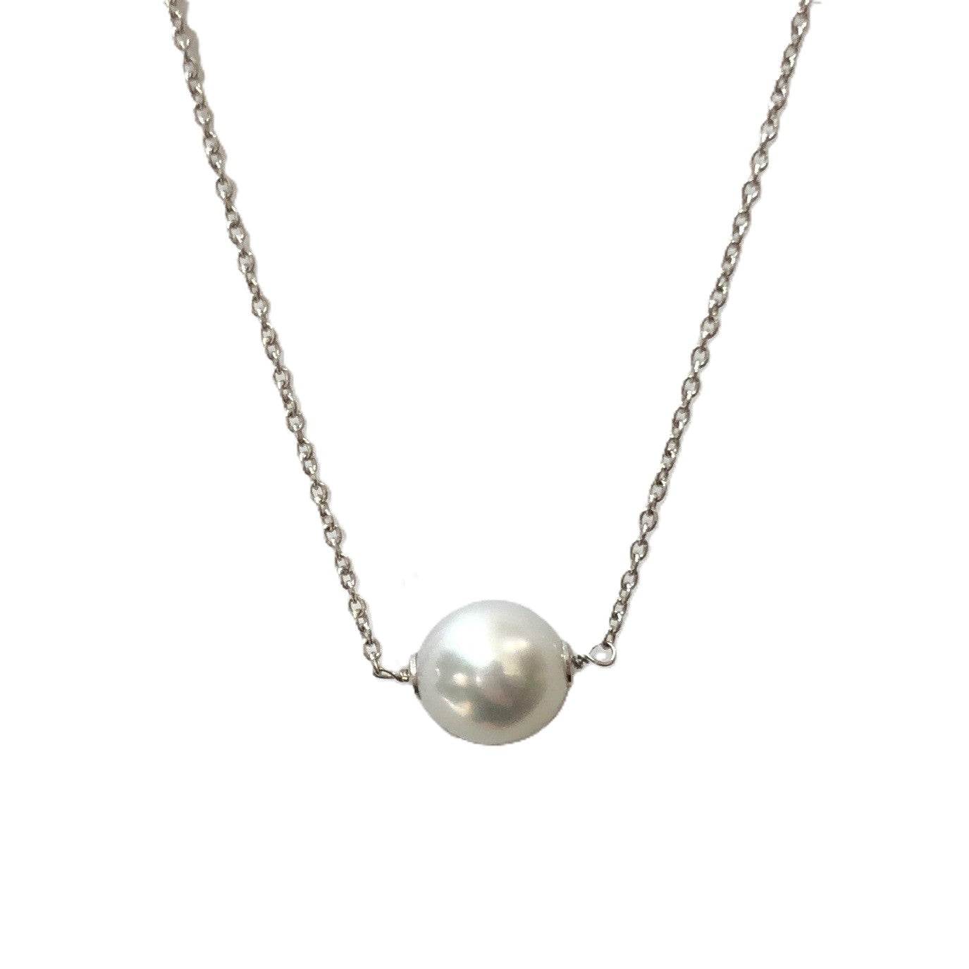 Sterling Silver Drop Pearl Pendant