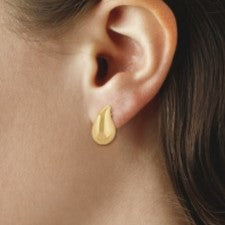 Yellow Gold Teardrop Stud Earrings