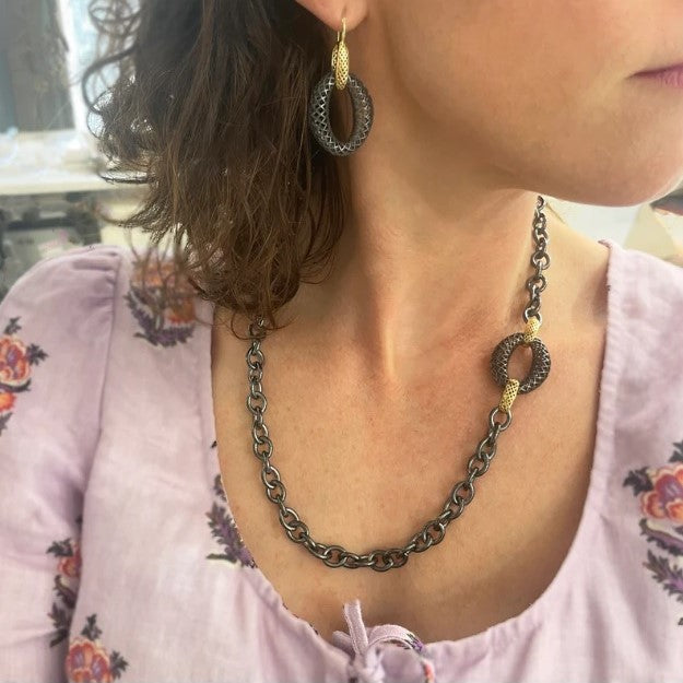 Ray Griffiths Silver and Gold Earrings