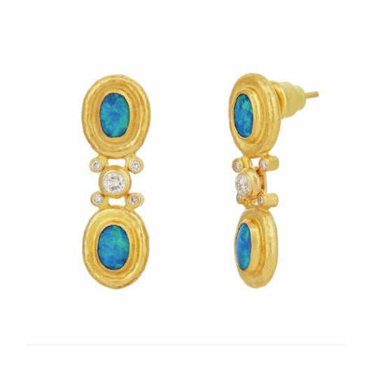 Gurhan Muse Gold Drop Opal Earrings