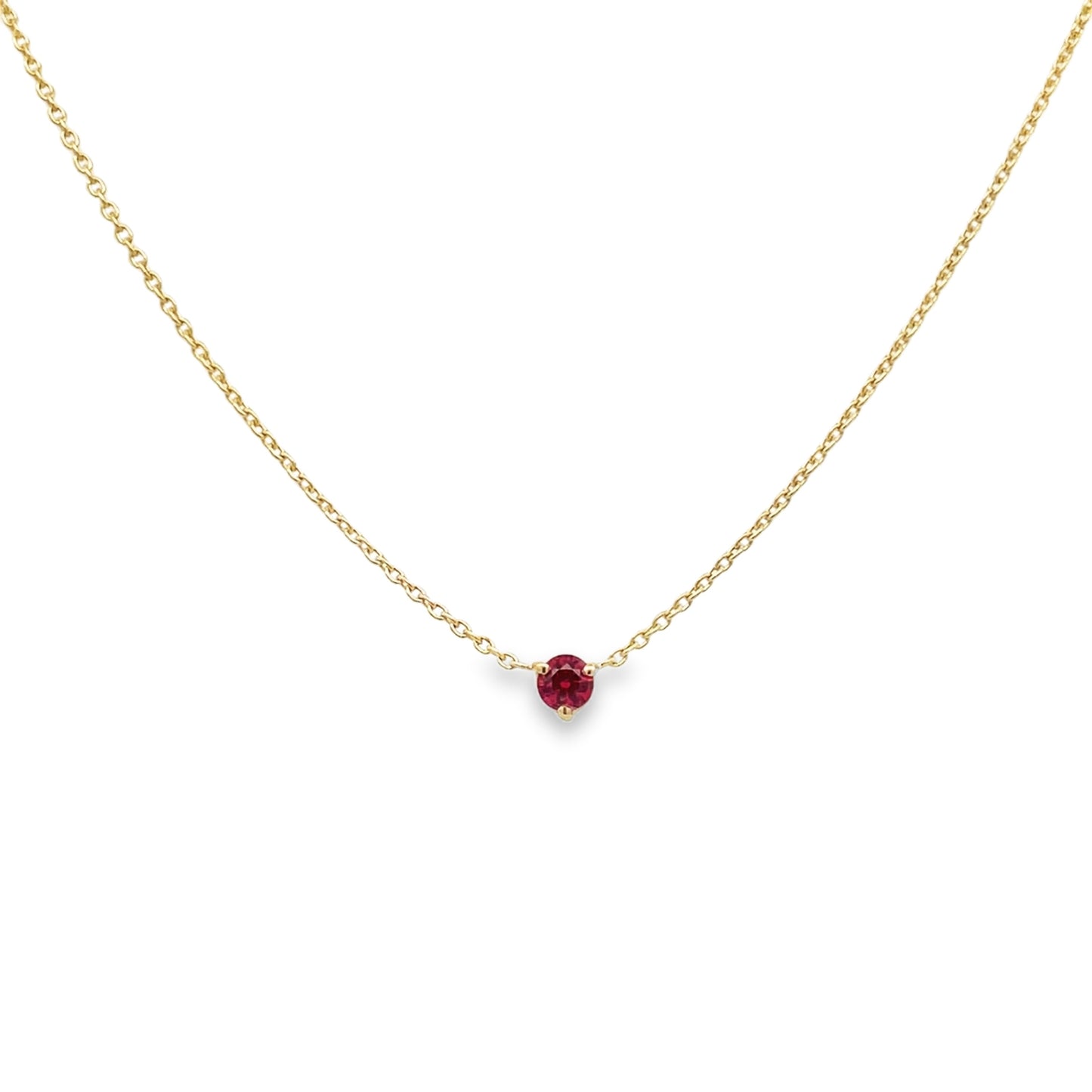 Round Ruby Pendant