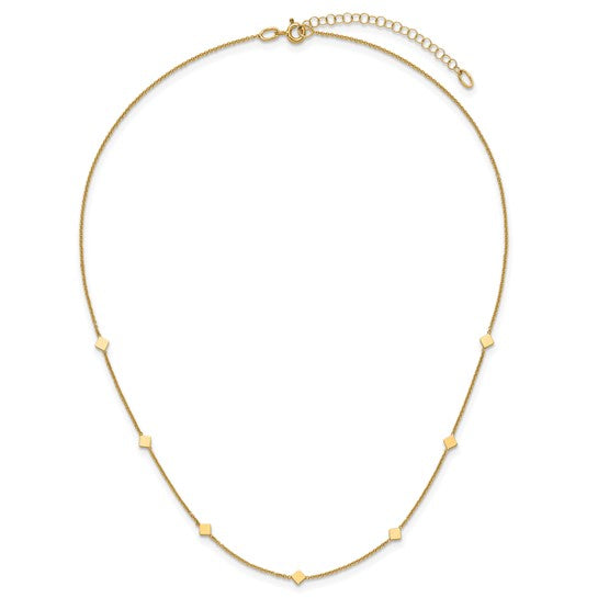 Yellow Gold Station Necklace