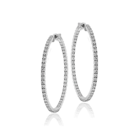 Diamond Hoop Earrings