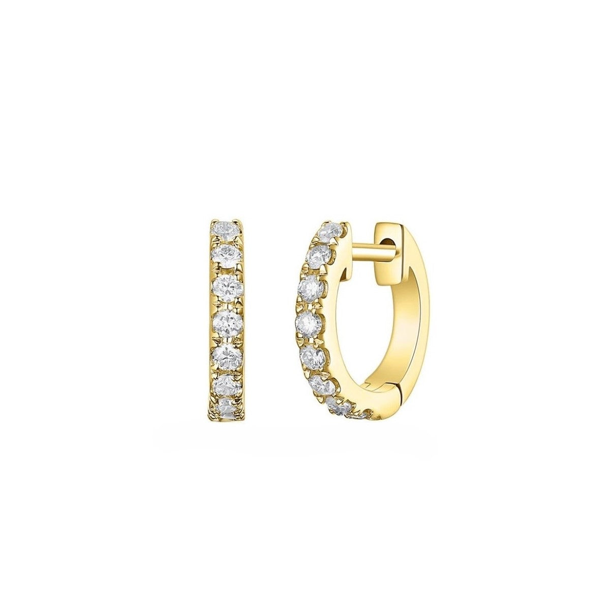 Diamond Huggie Earrings