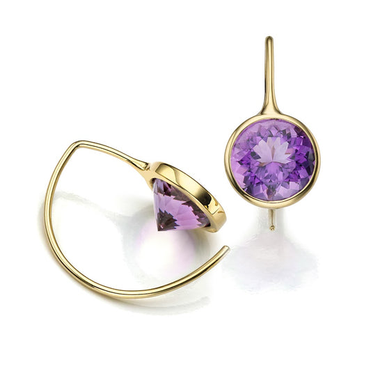 Toby Pomeroy Amethyst Comet Earrings