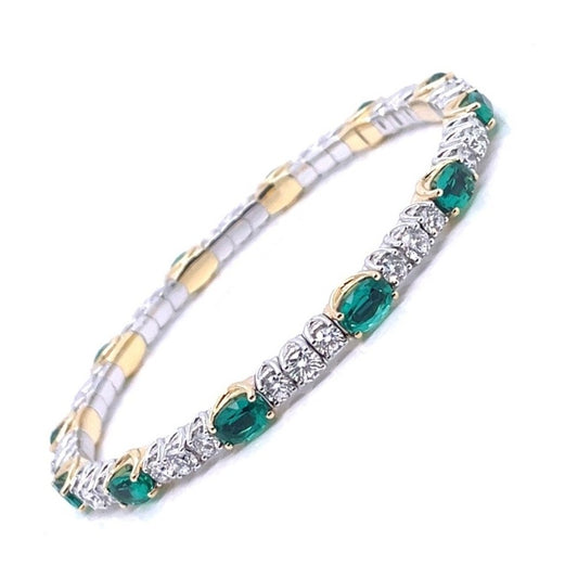 Picchiotti Xpandable™ Emerald and Diamond Tennis Bracelet