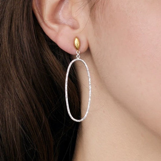Gurhan Geo Drop Silver Earrings