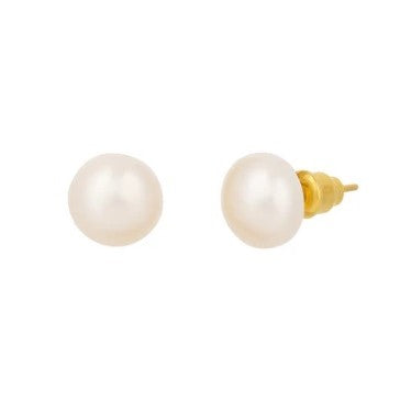 Oyster Gold one of a kind stud earrings in 22K yellow gold, featuring