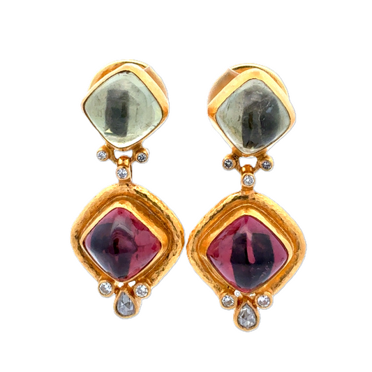 Gurhan Tourmaline and Diamond Earrings