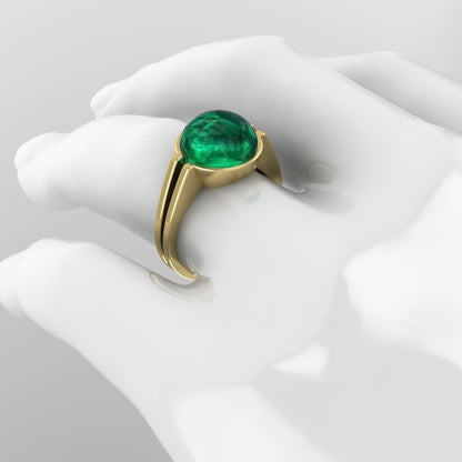 Yellow Gold Emerald Ring