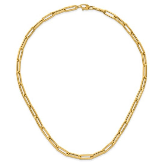 Yellow Gold Paperclip Chain
