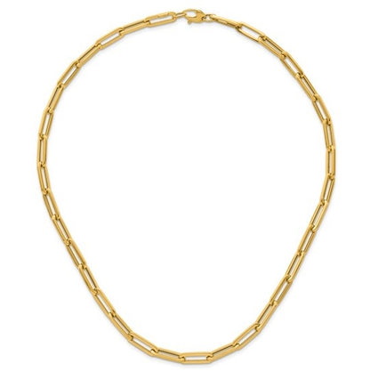 Yellow Gold Paperclip Chain