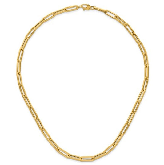 Yellow Gold Paperclip Chain