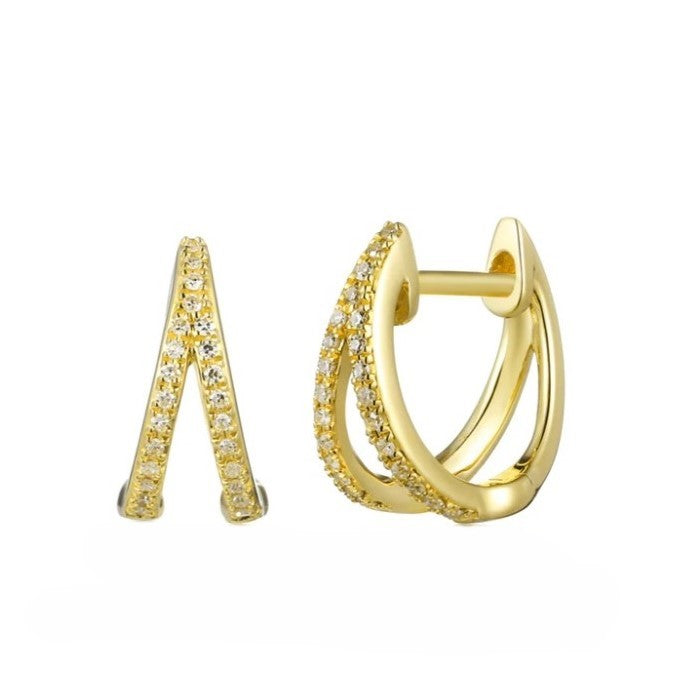 Diamond Hoop Earrings