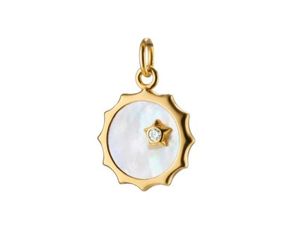 Monica Rich Kosann Mother of Pearl & Diamond Sun Charm