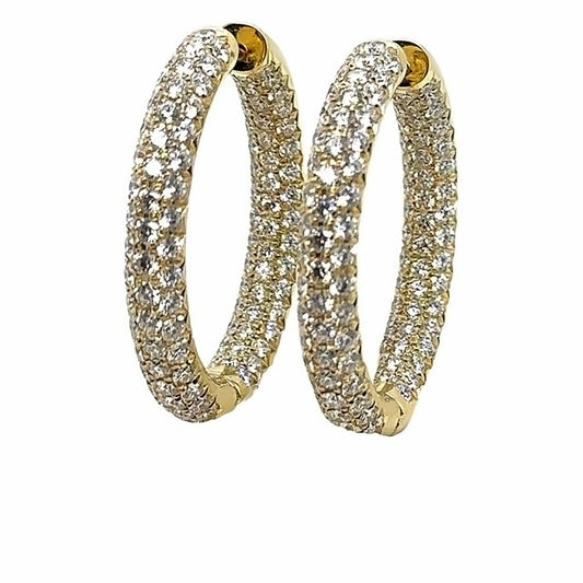 Diamond Hoop Earrings