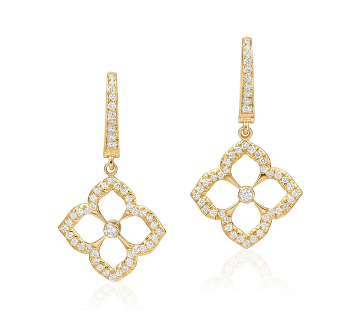 Gumuchian Lotus Fleur Diamond Drop Earrings