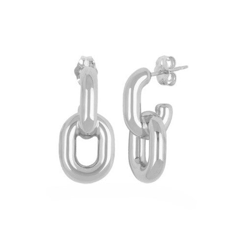 Sterling Silver Link Earrings
