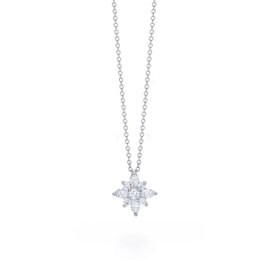 Kwiat Star Round Brilliant & Marquise Cut Diamond Pendant