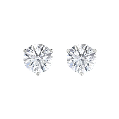 Round Diamond Stud Earrings