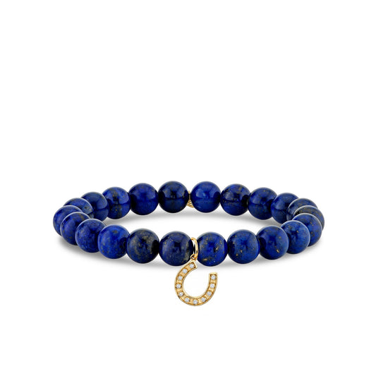 Sydney Evan Lapis and Diamond Stretch Bracelet