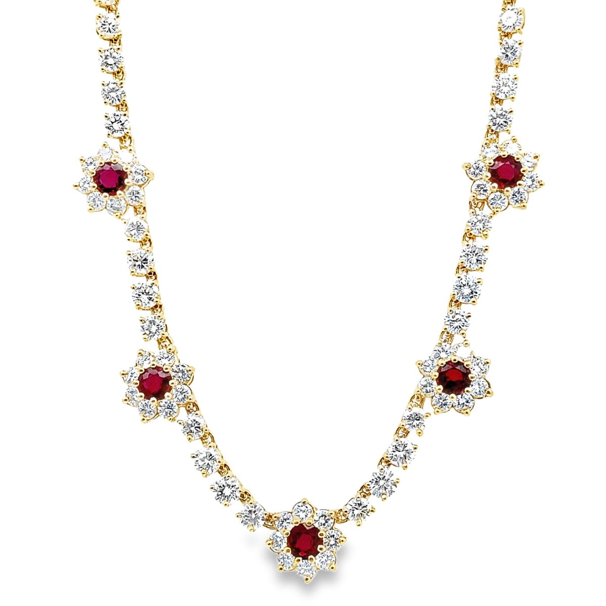 Suna Ruby and Diamond Necklace