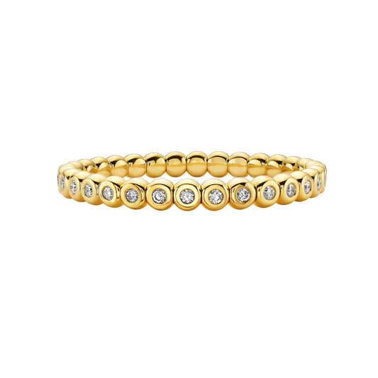 Yellow Gold Diamond Stretch Bracelet