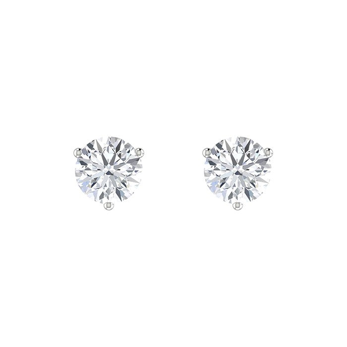 Round Diamond Stud Earrings