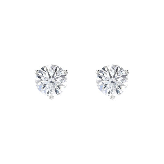 Round Diamond Stud Earrings