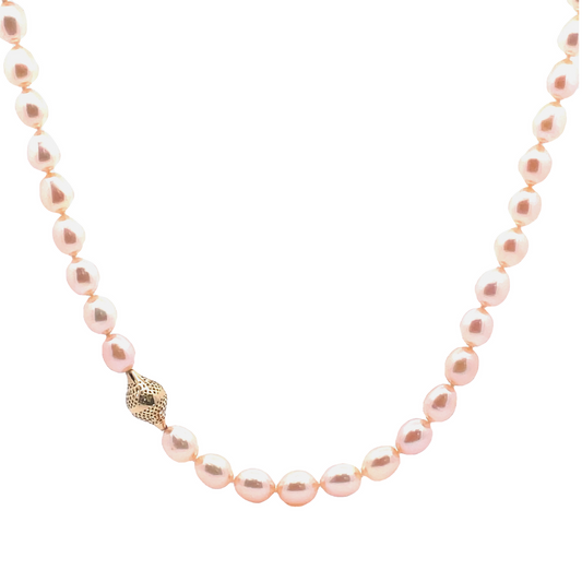 Ray Griffiths Freshwater Peach Pearl Necklace