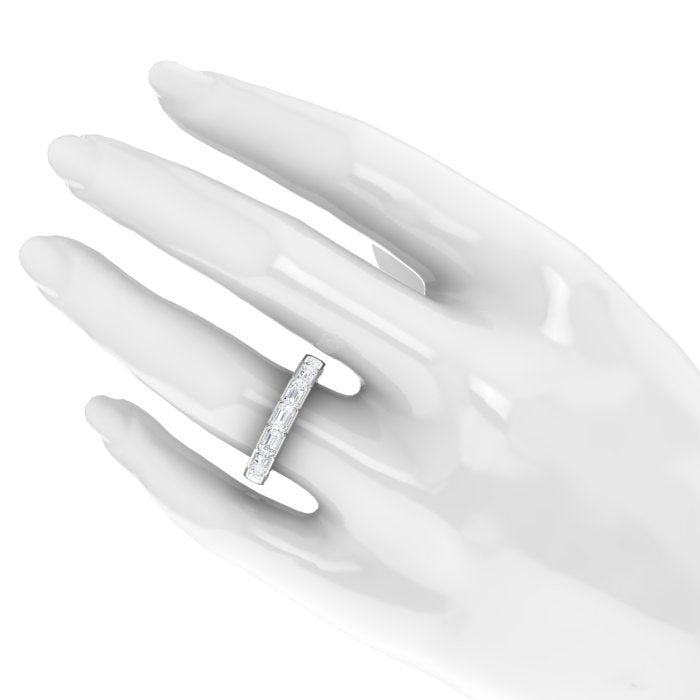 Emerald Cut Diamond Wedding Band
