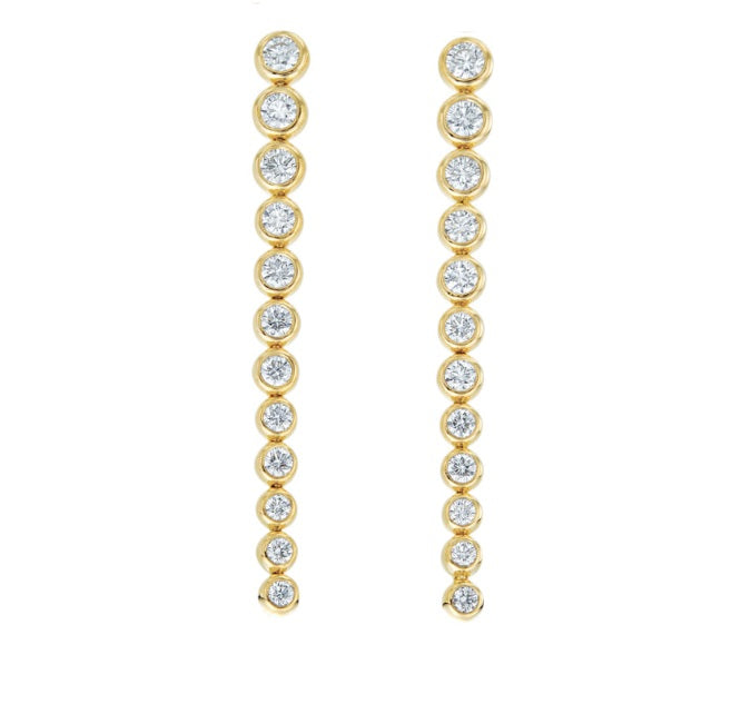 Gumuchian Moonlight Stiletto Diamond Drop Earrings