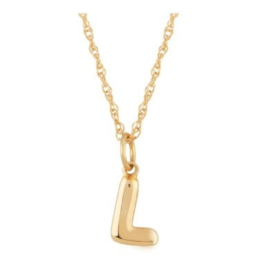 Yellow Gold Inital "L" Pendant