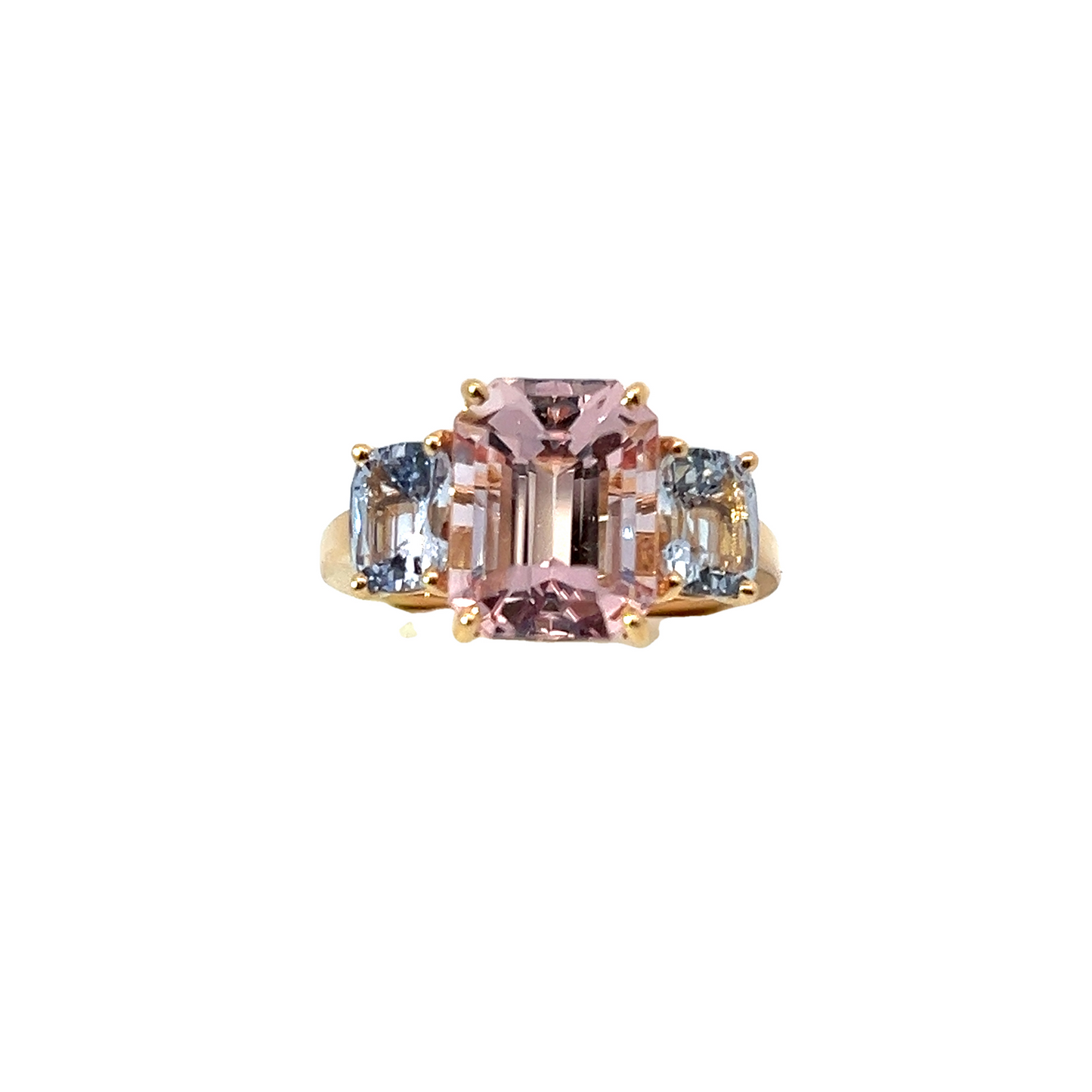 Suna Morganite and Sapphire Ring