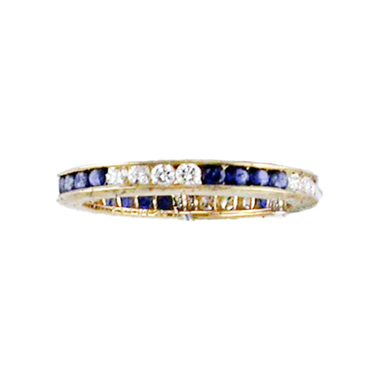 Suna Sapphire & Diamond Eternity Band