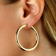 Sterling Silver Vermeil Hoop Earrings