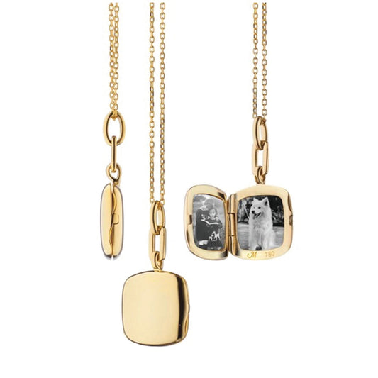 Monica Rich Kosann Gold Cushion Locket