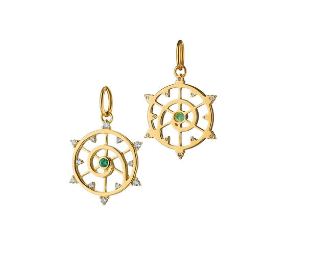 Emerald & Diamond Charm
