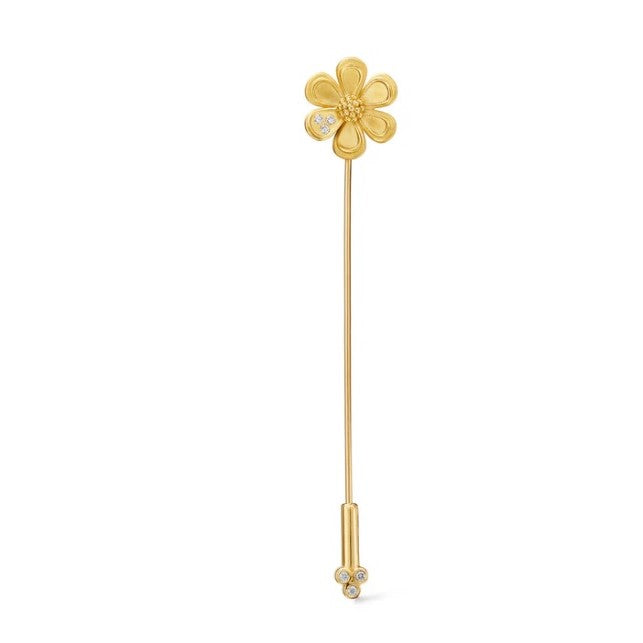 Temple St. Clair Golden Flower Pin