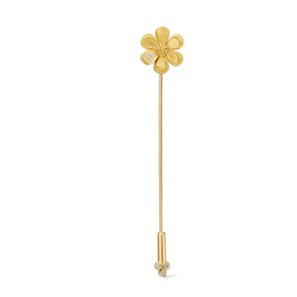 Temple St. Clair Golden Flower Pin