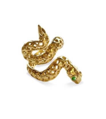 Ray Griffiths Crownwork® & Emerald Snake Ring