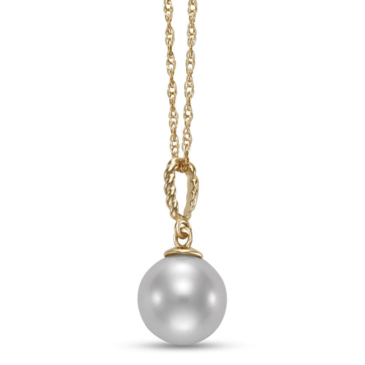Yellow Gold Freshwater Pearl Pendant