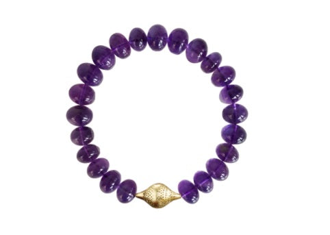 Ray Griffiths Amethyst & Crownwork® Bead Stretch Bracelet