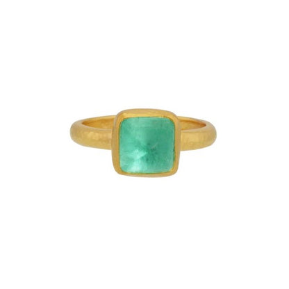 Gurhan Rune Gold Emerald Ring