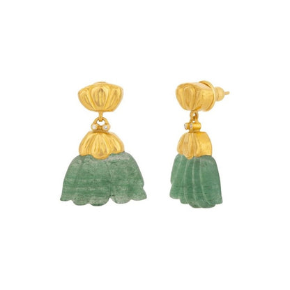 Gurhan Crown Gold Emerald and Diamond Earrings