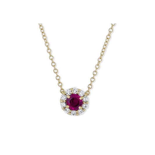 Suna Ruby and Diamond Pendant