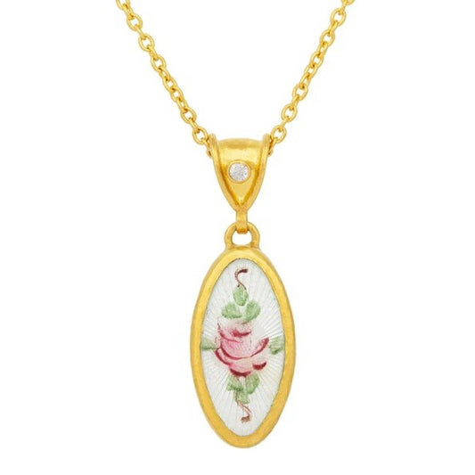 Gurhan Antiquities Gullioche and Diamond Pendant