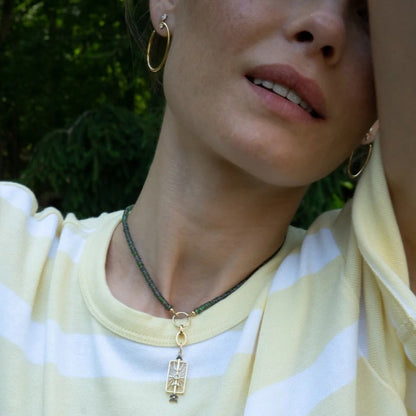 Monica Rich Kosann Green Sapphire Bead Necklace